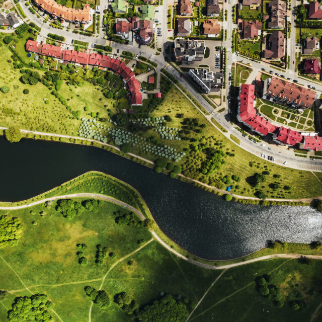 Dekorativt billede af Minsk floden.